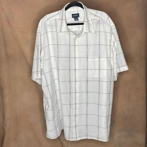Harbor Bay Men's 2XLT (TALL) Short Sleeve Button Down Shirt - LIKE NEW